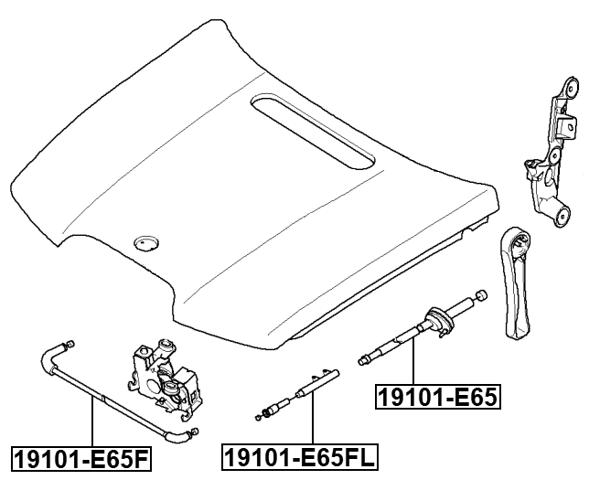 19101-E65F - CABLE ASSEMBLY HOOD LOCK CONTROL
