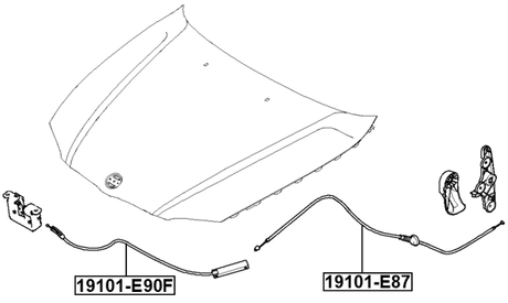 19101-E90F - CABLE ASSEMBLY HOOD LOCK CONTROL