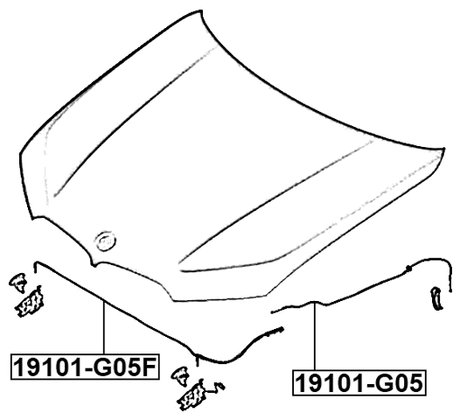 19101-G05F - CABLE ASSEMBLY BONNET LOCK CONTROL