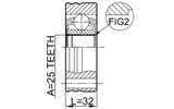 1911-E34 - REAR INNER CV JOINT 25X100