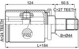 1911-F30LH - INNER CV JOINT LEFT 24X44X27