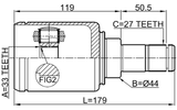1911-G01FLH - INNER CV JOINT LEFT 33X44X27