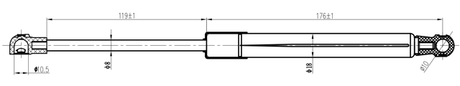 19117-001 - BONNET GAS STRUT L314/330N