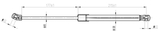 19117-002 - BONNET GAS STRUT L411/390N