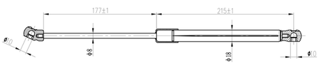 19117-002 - BONNET GAS STRUT L411/390N