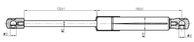 19117-003 - BONNET GAS STRUT L278/410N
