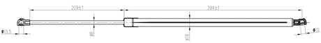 19117-004 - BOOT GAS STRUT L622/590N