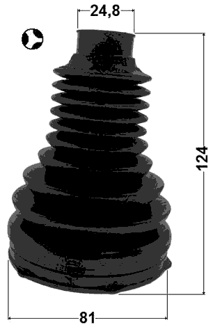 1915-E60T - BOOT INNER CV JOINT KIT 81X124X24.8