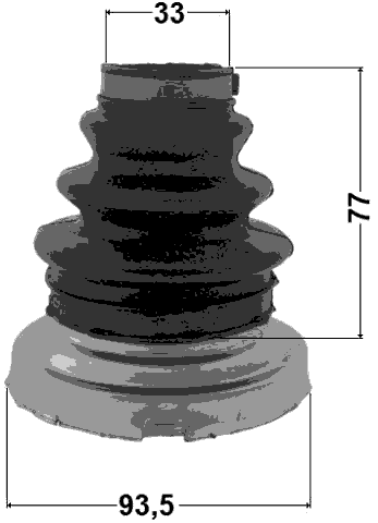 1915-E70 - BOOT INNER CV JOINT KIT 93.5X77X33