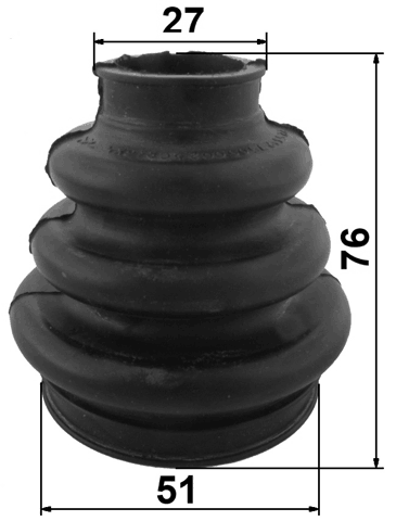 1917-E90R - BOOT OUTER CV JOINT KIT 51X76X27
