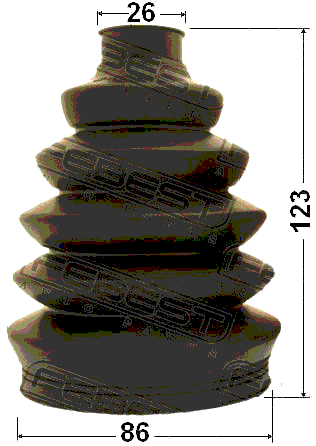 1917P-E70 - BOOT OUTER CV JOINT KIT PVC 86X123X26