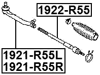 1921-R55L - STEERING TIE ROD END LEFT