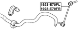 1923-E70FL - FRONT LEFT STABILIZER LINK / SWAY BAR LINK
