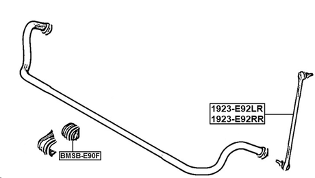 1923-E92FL - FRONT LEFT STABILIZER LINK / SWAY BAR LINK
