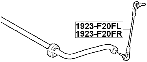 1923-F20FL - FRONT LEFT STABILIZER LINK / SWAY BAR LINK