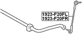 1923-F20FR - FRONT RIGHT STABILIZER LINK / SWAY BAR LINK