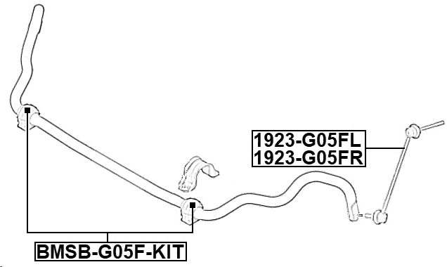 1923-G05FR - FRONT RIGHT STABILIZER LINK / SWAY BAR LINK