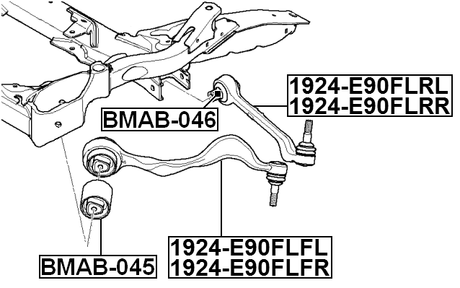 1924-E90FLFR - RIGHT LOWER FRONT ARM