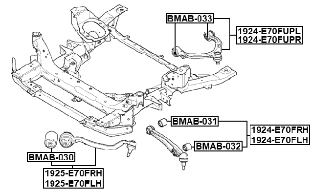 1925-E70FLH - FRONT LEFT ROD