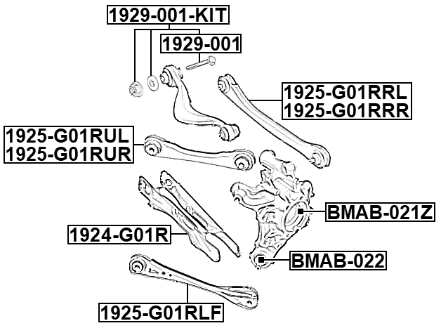 1925-G01RRR - REAR RIGHT TRANSVERSE LINK