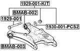 1929-001-KIT - CAMBER ADJUSTING ECCENTRIC BOLT