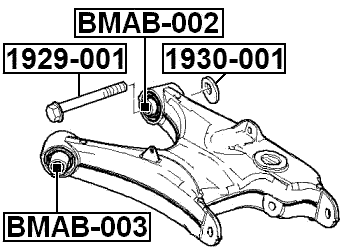 1929-001 - CAMBER ADJUSTING ECCENTRIC BOLT