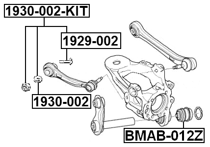 1929-002-KIT - CAMBER ADJUSTING ECCENTRIC BOLT