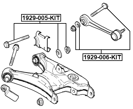 1929-006-KIT - REPAIR KIT, CAMBER ADJUSTING ECCENTRIC BOLT