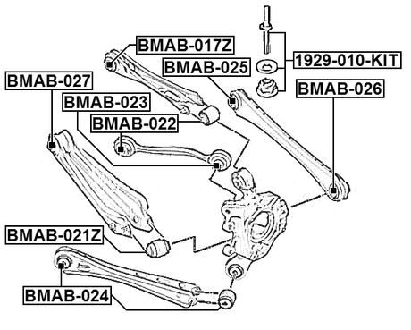 1929-010-KIT - REPAIR KIT, CAMBER ADJUSTING ECCENTRIC BOLT