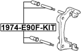 1974-E90F-KIT - FRONT CALIPER SLIDE PIN KIT