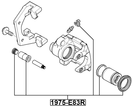1975-E83R - REAR BRAKE CALIPER REPAIR KIT (SET FOR ONE SIDE)