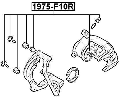 1975-F10R - REAR BRAKE CALIPER REPAIR KIT (SET FOR ONE SIDE)