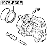 1975-F30F - FRONT BRAKE CALIPER REPAIR KIT (SET FOR ONE SIDE)