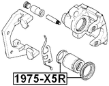 1975-X5R - REAR BRAKE CALIPER REPAIR KIT (SET FOR ONE SIDE)