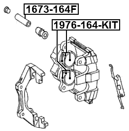 1976-164F-KIT - REPAIR KIT, FRONT CALIPER PISTON D44
