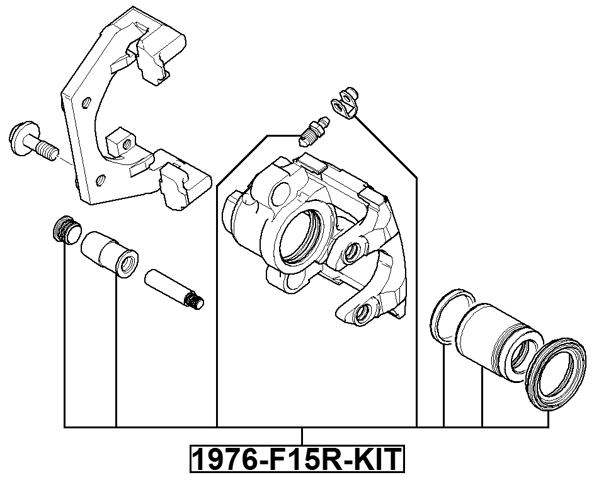 1976-F15R-KIT - REPAIR KIT, REAR CALIPER PISTON D44