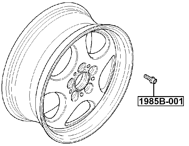 1985B-001 - WHEEL BOLT M14X1.5 L54.3