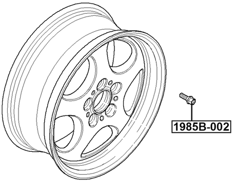 1985B-002 - WHEEL BOLT M14X1.25 L46.5