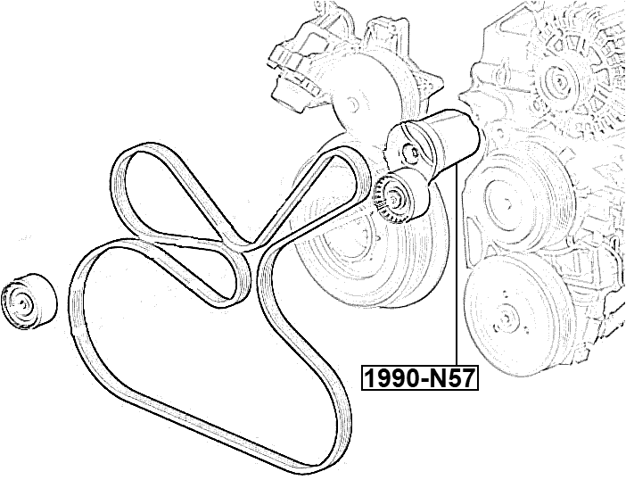 1990-N57 - BELT TENSIONER