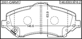2001-CARVF - PAD KIT, DISC BRAKE, FRONT - KIT (WITH ANTI SQUEAL SHIM, WITH BRACKETS)