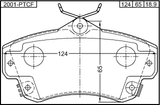 2001-PTCF - PAD KIT, DISC BRAKE, FRONT