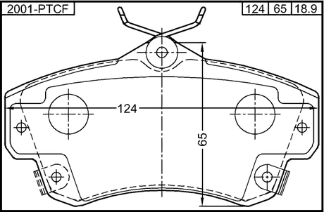 2001-PTCF - PAD KIT, DISC BRAKE, FRONT