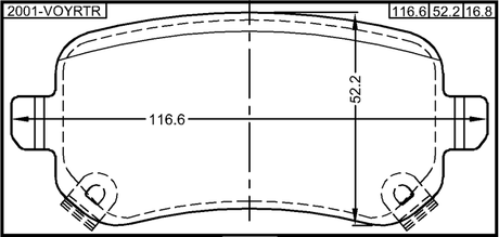 2001-VOYRTR - PAD KIT, DISC BRAKE, REAR - KIT