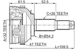 2010-CARA47 - OUTER CV JOINT 32X54.2X26