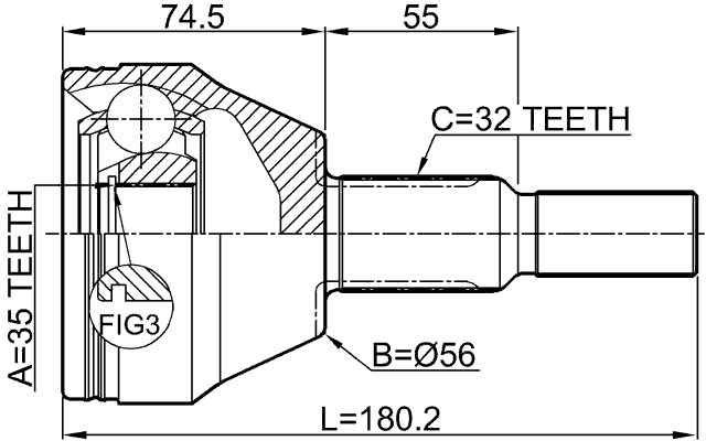 2010-NIT - OUTER CV JOINT 35X56X32