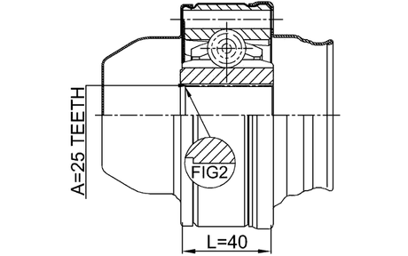 2011-GRCHSHAF - PROPSHAFT CV JOINT 25X86