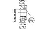 2011-JLSHA - PROPSHAFT CV JOINT 35X90