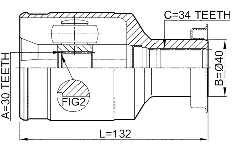 2011-MAGLH - INNER CV JOINT 30X40X34