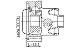 2011-WKSHA - PROPSHAFT CV JOINT 24X95
