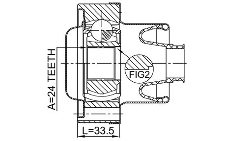 2011-WKSHA - PROPSHAFT CV JOINT 24X95